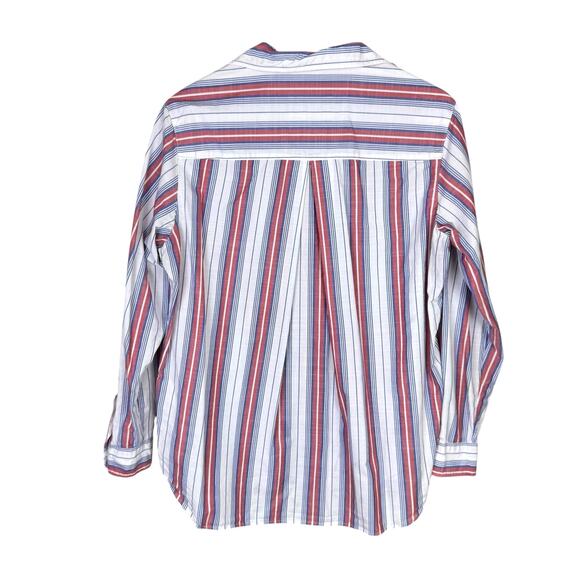 Grayson The Hero Red White Blue Stripe Long Sleeve Button Up Americana Shirt - Picture 12 of 16